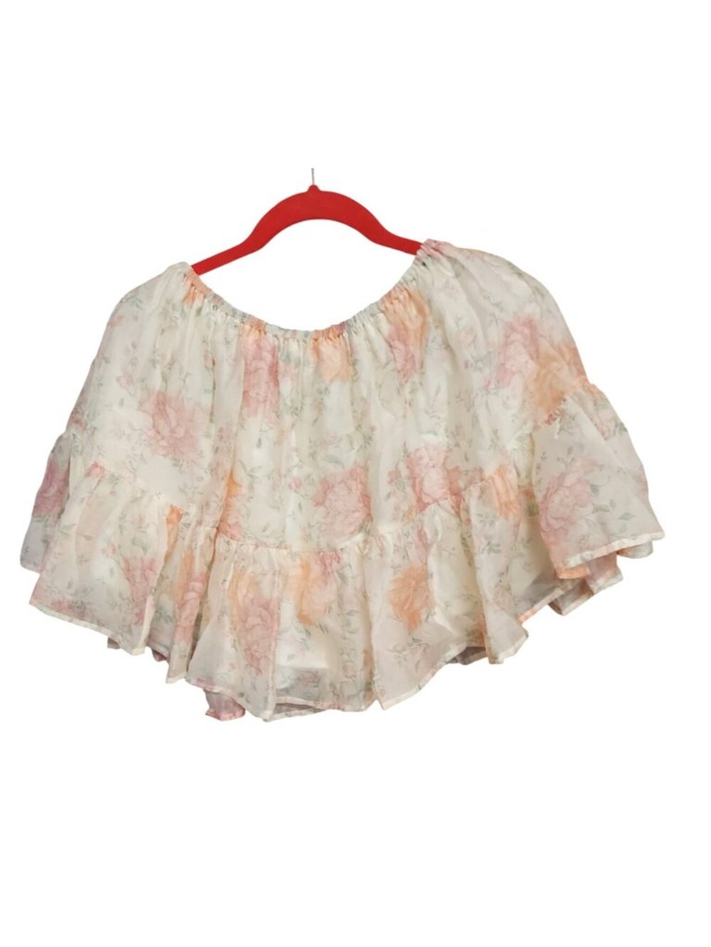 H&M Divided Ruffled Mini Skirt Floral Print Size XS NWT